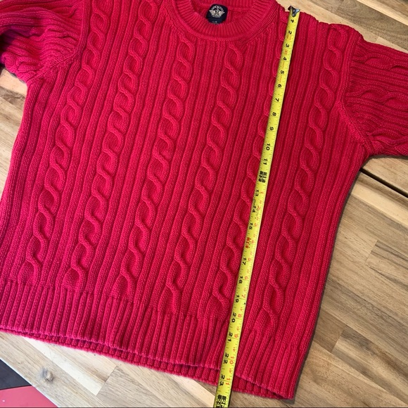 Vintage Dockers Heavyweight Red Cable Knit Sweater L - Picture 5 of 8